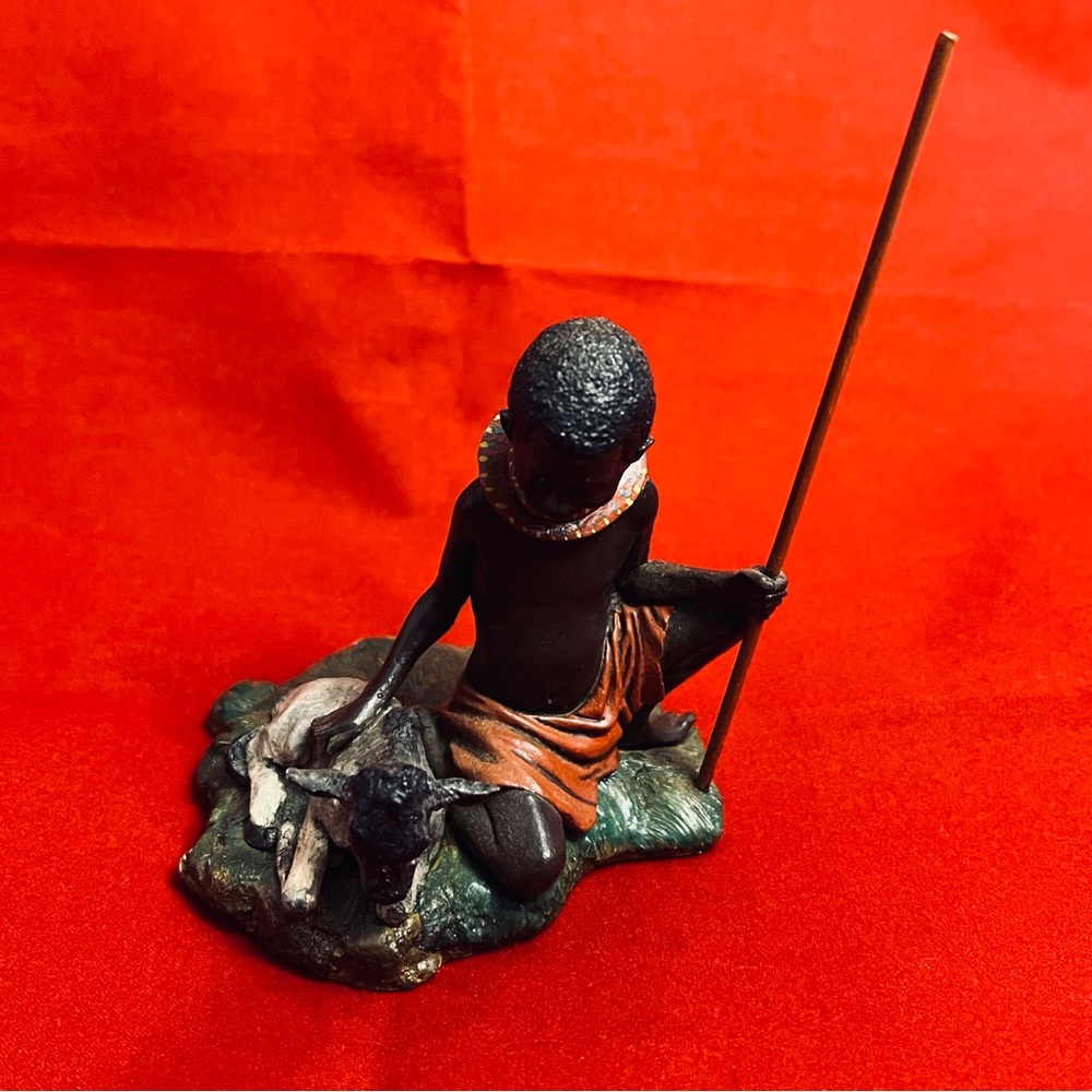 Children of the World Hand Painted Pewter-“The Kenyan Boy”-Retired